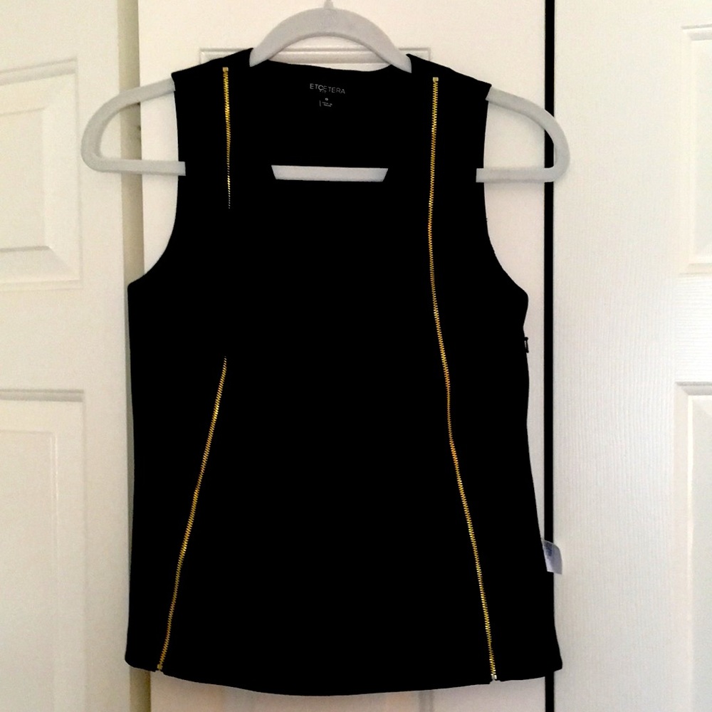 Etcetera side zip vest 0 goldtone zippers
